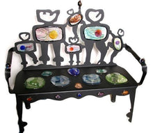 Art Glass Black Bench Furniture | Unknown Artist,{{product.type}}
