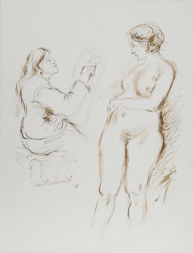 Artist and Nude Model - I Ink | Ira Moskowitz,{{product.type}}
