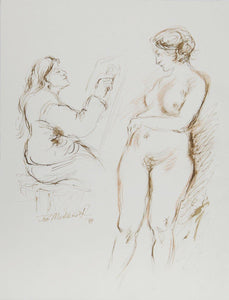 Artist and Nude Model - I Ink | Ira Moskowitz,{{product.type}}