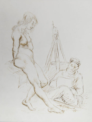 Artist and Nude Model - III Ink | Ira Moskowitz,{{product.type}}