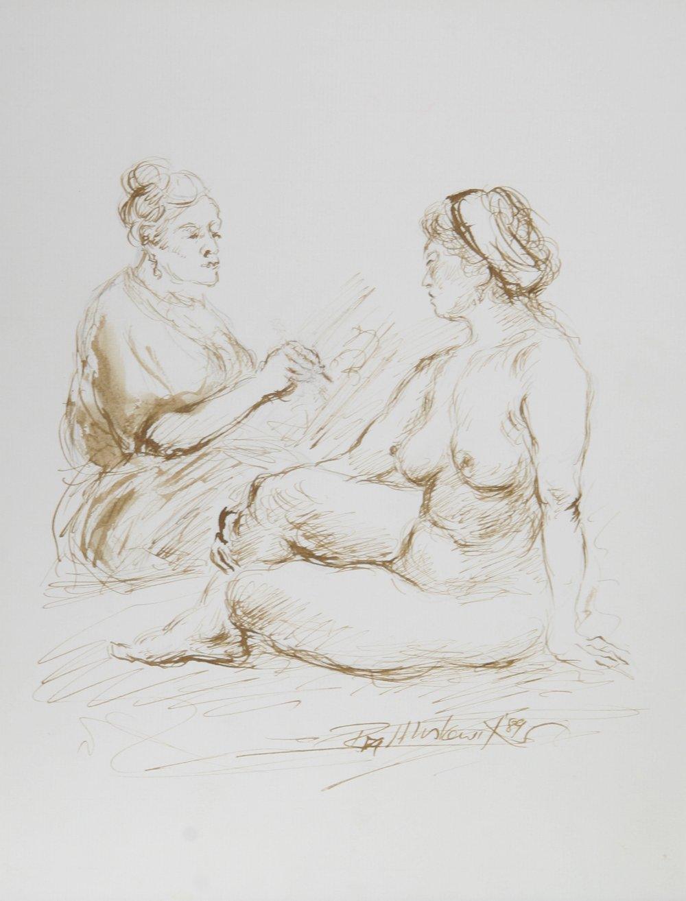 Artist and Nude Model - XIII Ink | Ira Moskowitz,{{product.type}}