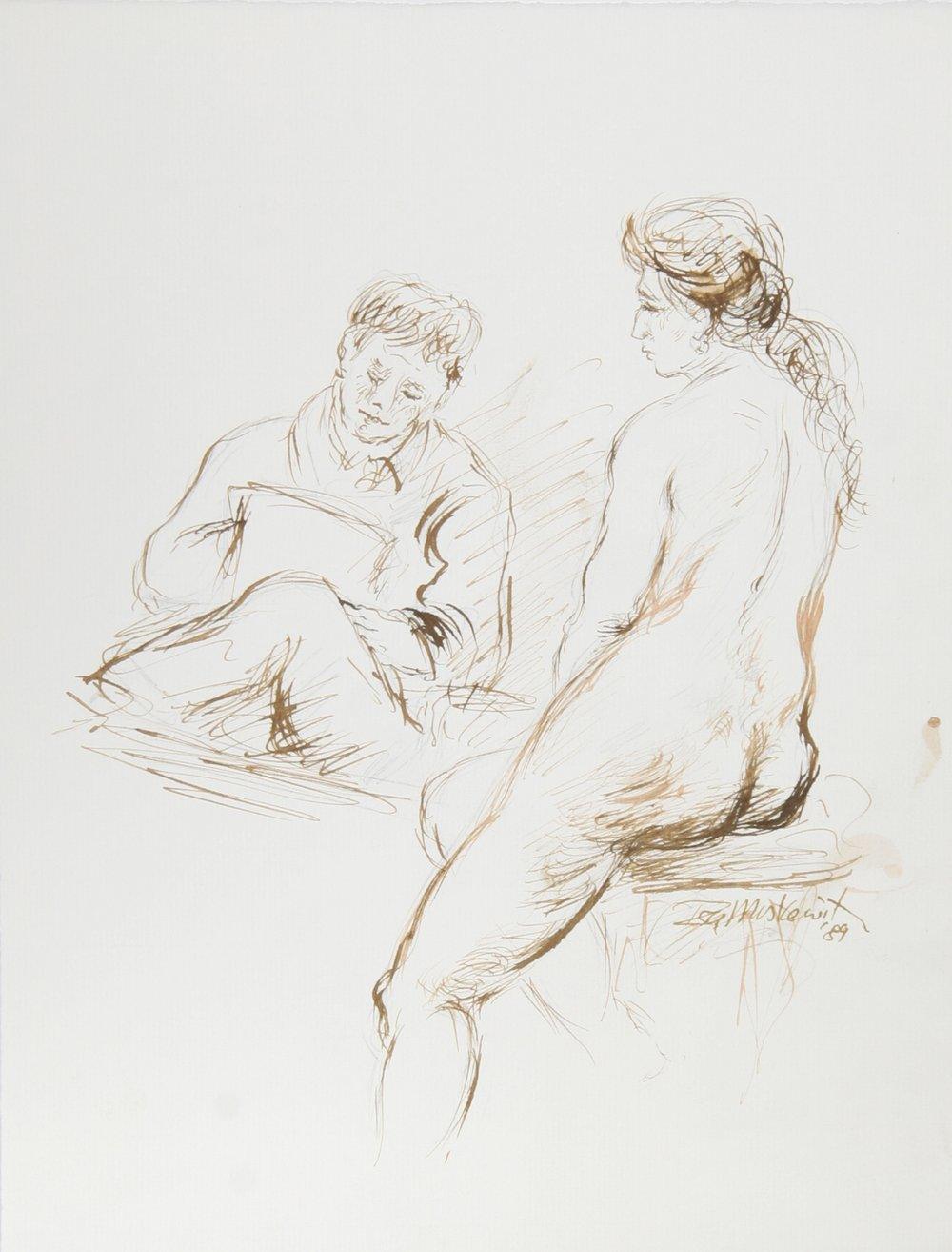 Artist and Nude Model - XV Ink | Ira Moskowitz,{{product.type}}