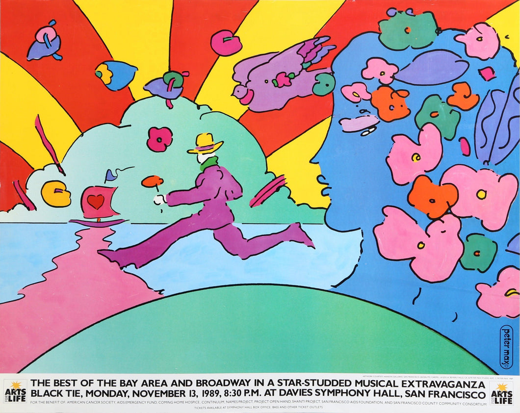 Arts for Life Poster | Peter Max,{{product.type}}