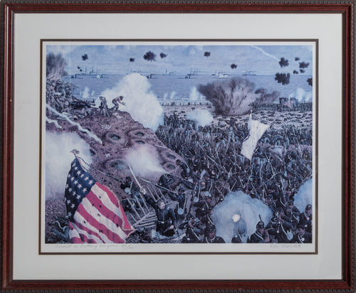 Assault on Battery Wagner Lithograph | Ron Marlett,{{product.type}}