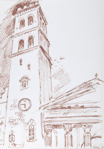 Assisi (Piazza, Church and Temple) Ink | Charles Blaze Vukovich,{{product.type}}