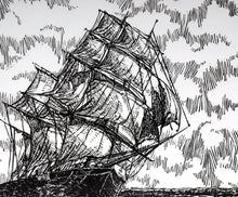 At Sea Woodcut | Unknown Artist,{{product.type}}