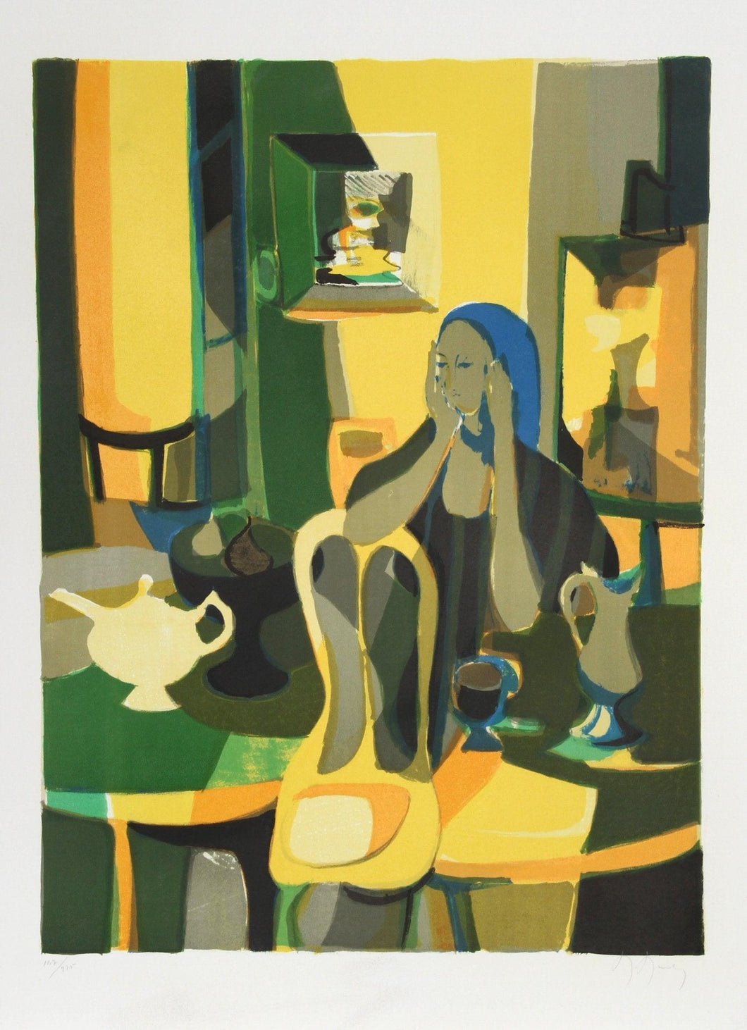 At the Cafe Lithograph | Marcel Mouly,{{product.type}}