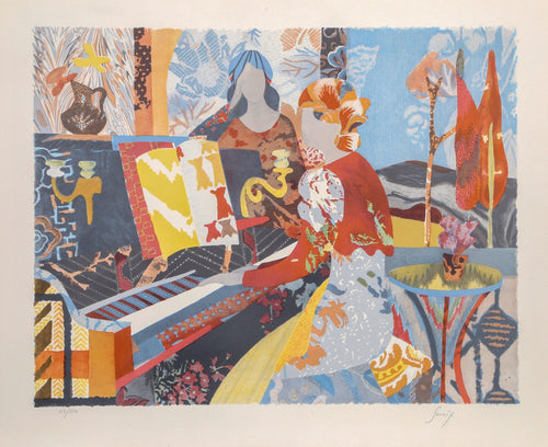 At the Piano Lithograph | Antonio Sereix,{{product.type}}