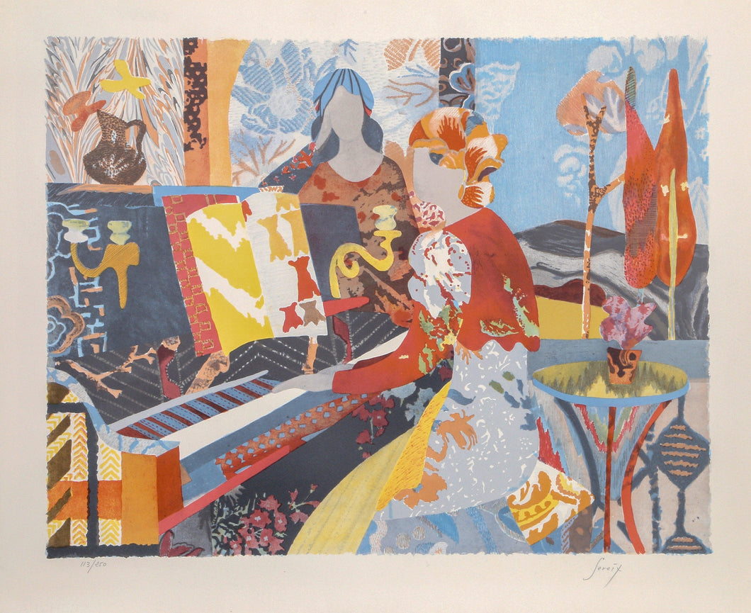 At the Piano Lithograph | Antonio Sereix,{{product.type}}