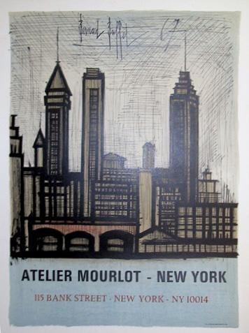 Atelier Mourlot - New York Poster | Bernard Buffet,{{product.type}}