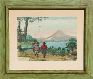 Atitlan, Guatemala Watercolor | M. Neves,{{product.type}}