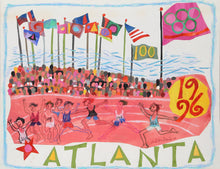 Atlanta Olympics - 100m Race Pastel | Judith Bledsoe,{{product.type}}