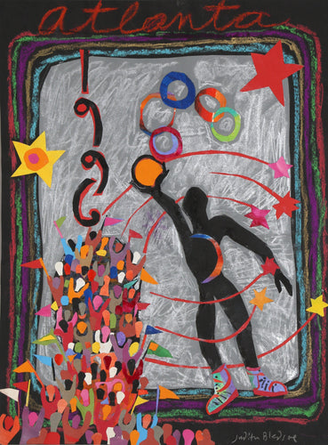 Atlanta Olympics - Athlete with Ball Pastel | Judith Bledsoe,{{product.type}}