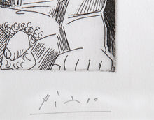 Au Jardin: Odalisque en Pantoufles au Chapeau, avec des Fleurs, et Spectateur from the 347 Series (Bloch 1756) Etching | Pablo Picasso,{{product.type}}
