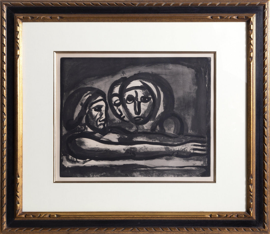Au Presser Le Raisin Fut Foule' (In the Winepress the Grapes were Crushed ) from the Misere Series, Plate #48 Etching | Georges Rouault,{{product.type}}