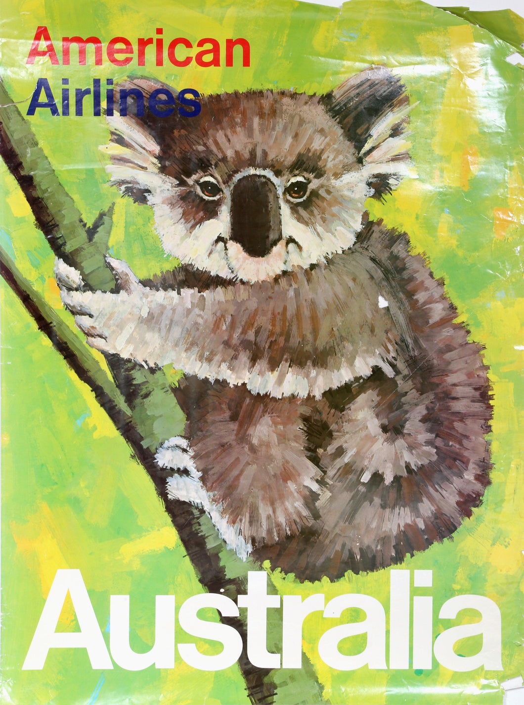 Australia - American Airlines (Koala) Poster | Travel Poster,{{product.type}}