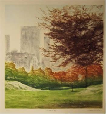 Autumn Haze Etching | Harvey Kidder,{{product.type}}