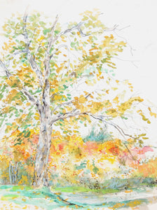 Autumn Landscape II Watercolor | Marshall Goodman,{{product.type}}