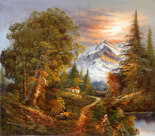 Autumn Mountain Landscape (1) Oil | Shumu Fu,{{product.type}}