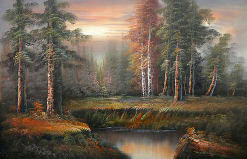 Autumn River Landscape (48) Oil | Shumu Fu,{{product.type}}