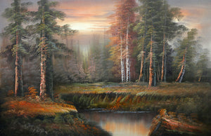 Autumn River Landscape (48) Oil | Shumu Fu,{{product.type}}