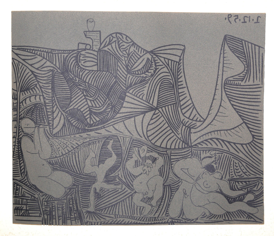 Bacchanale au Hibou (35) Woodcut | Pablo Picasso,{{product.type}}