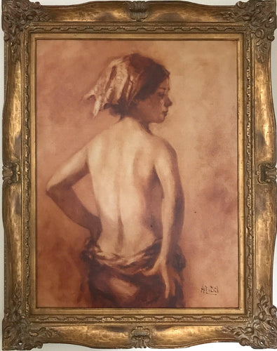 Back Nude Profile Oil | Philippe Alfieri,{{product.type}}