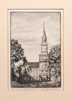 Baker Library, Dartmouth Etching | Alice Standish Buell,{{product.type}}