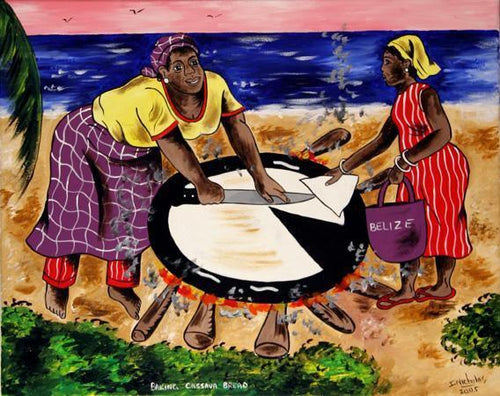 Baking Cassava Bread Acrylic | Isiah Nicholas,{{product.type}}