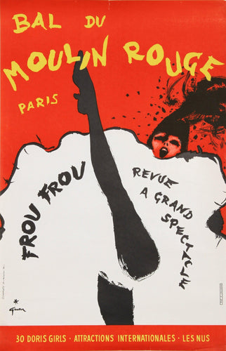 Bal du Moulin Rouge, Paris (Frou Frou) Poster | René Gruau,{{product.type}}