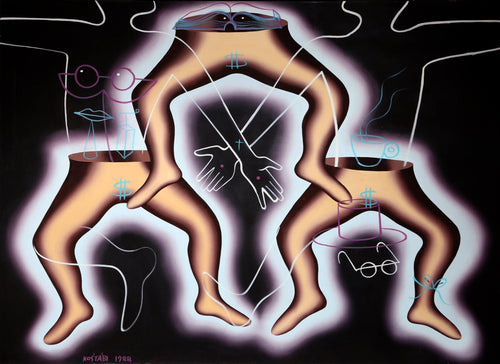 Balancing the Budget Oil | Mark Kostabi,{{product.type}}