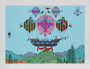Balloon Cruise Screenprint | Jack Hofflander,{{product.type}}