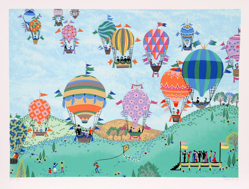 Balloon Race Screenprint | Jack Hofflander,{{product.type}}