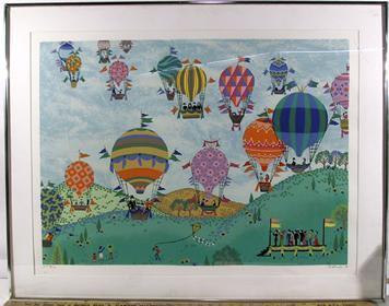 Balloon Race Screenprint | Jack Hofflander,{{product.type}}