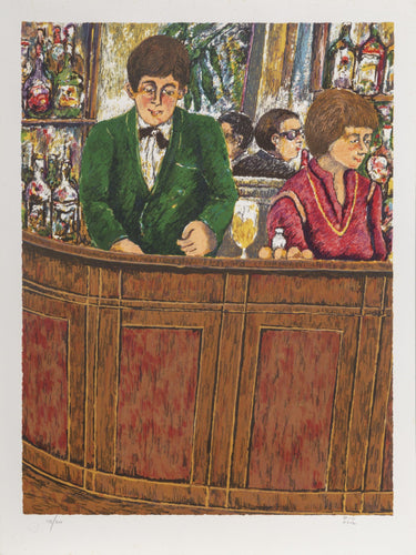 Bar Counter Lithograph | David Azuz,{{product.type}}