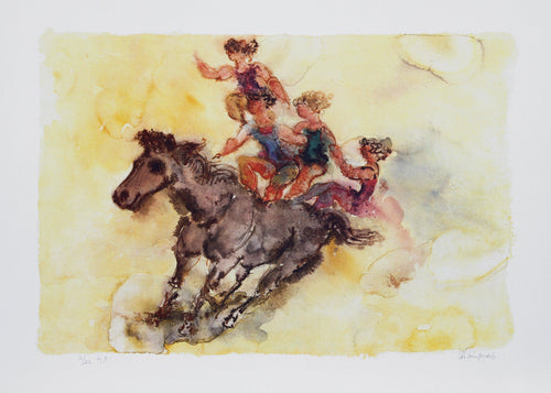 Bareback Rider Lithograph | Chaim Gross,{{product.type}}