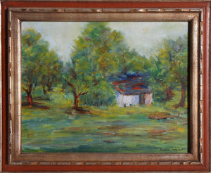 Barn in Landscape Oil | Laura Wolf,{{product.type}}
