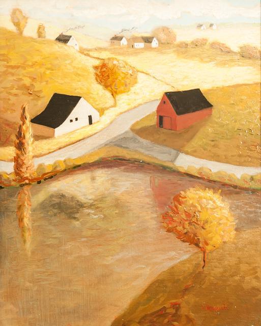 Barns in Autumn Oil | Bob Ferrucci,{{product.type}}