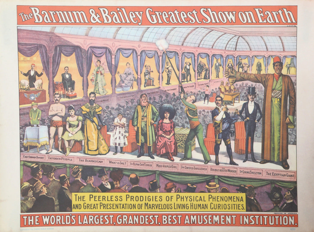 Barnum & Bailey Greatest Show on Earth: Human Curiosities Poster | Unknown Artist,{{product.type}}