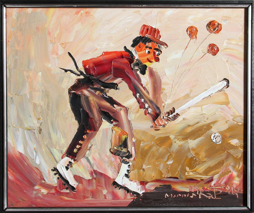 Baseball Player Oil | Morris Katz,{{product.type}}