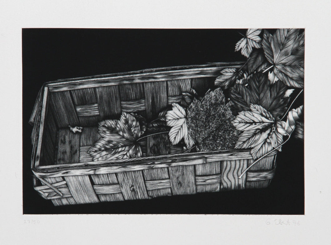 Basket of Leaves Etching | Gerde Ebert,{{product.type}}