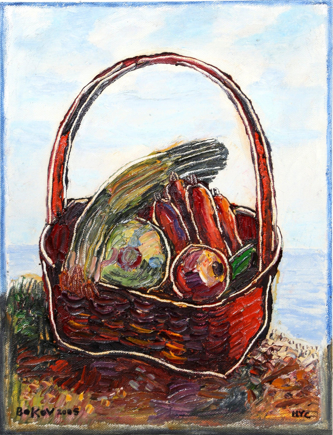 Basket with Fruit and Vegetables Oil | Konstantin Bokov,{{product.type}}