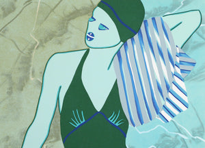 Bathing in Green Screenprint | Kiki Kogelnik,{{product.type}}