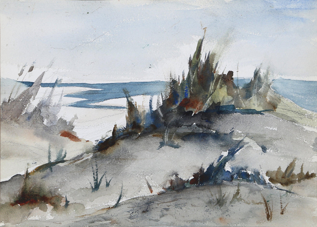 Beach Dunes (P2.58) Watercolor | Eve Nethercott,{{product.type}}