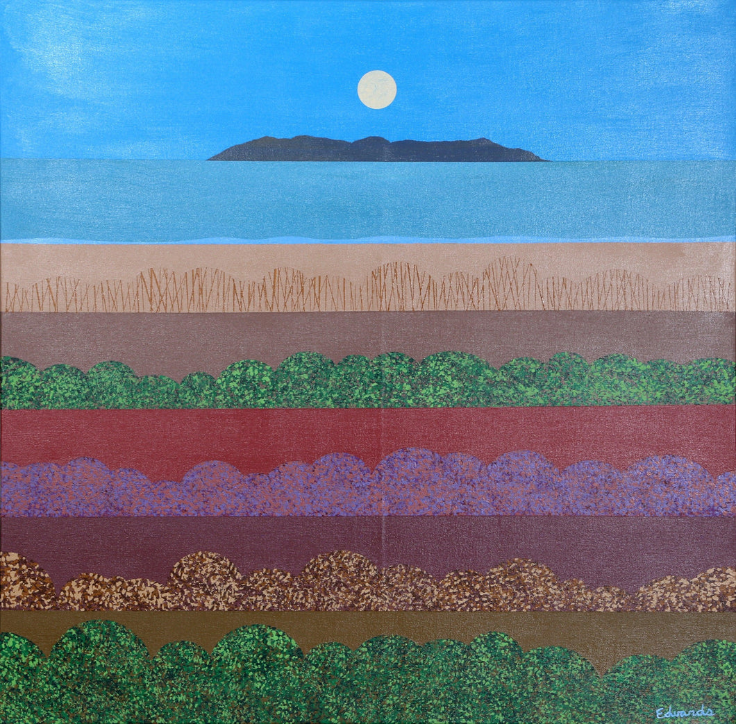 Beach Landscape in the Evening Acrylic | Stanley Edwards,{{product.type}}