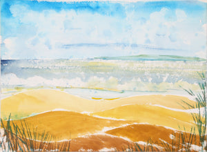 Beach Landscape Watercolor | Harold Wallerstein,{{product.type}}