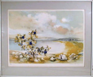 Beach Scene Lithograph | Hilda Chancellor-Pope,{{product.type}}