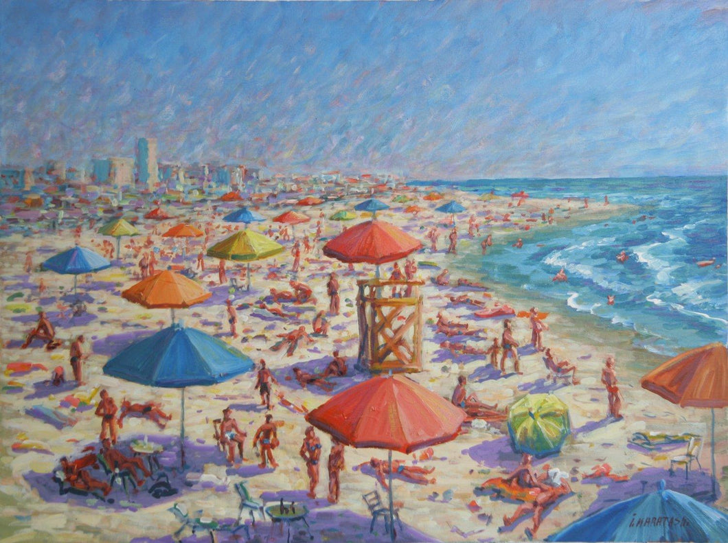 Beach Scene Oil | Igor Korotash,{{product.type}}