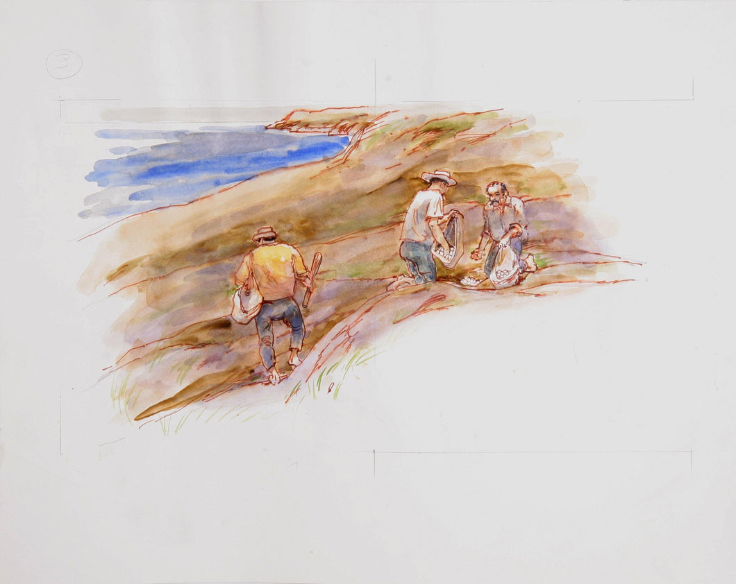 Beachcombers (385) Watercolor | Marshall Goodman,{{product.type}}