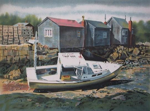 Beached Boat Lithograph | Joseph Correale,{{product.type}}